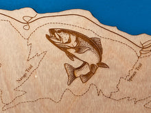 Load image into Gallery viewer, Custom Wood Lake Map Art