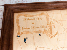 Load image into Gallery viewer, Custom Wood Lake Map Art