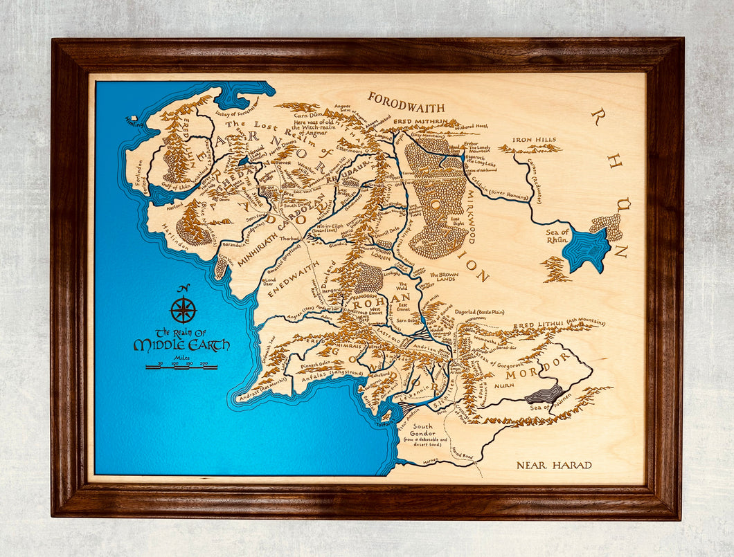 Middle Earth Map Wall Art