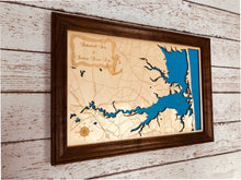 Load image into Gallery viewer, Custom Wood Lake Map Art
